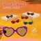 4E's Novelty Valentines Day Sunglasses for Kids – 30 Pack Heart Shaped Glasses, Bulk Classroom Exchange Gifts & Party Favors for Toddlers, Candy-Free Valentine Prizes for Ages 3–7